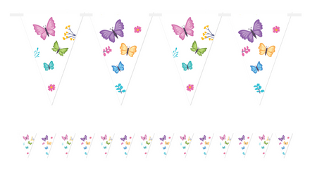 GIRLANDA BANER FLAGI MOTYLKI 5 M