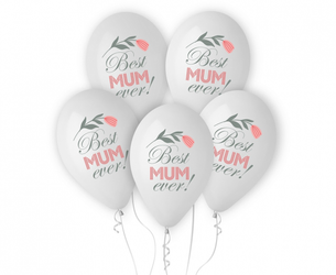 BALONY BEST MUM EVER 12 CALI 5 SZT.