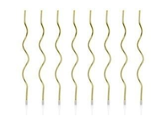 ŚWIECZKI ZAKRĘCONE ZŁOTE 14 CM, 8 SZT