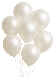 ZESTAW BALONY PERŁOWE BIAŁE I PEREŁKI 