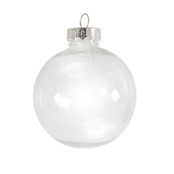 BOMBKA PRZEZROCZYSTA 8 CM DIY ŚWIĘTA