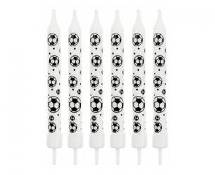 ŚWIECZKI URODZINOWE PIŁKA NOŻNA 6 SZT.