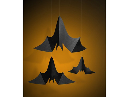 Zawieszki Nietoperze, czarny (1 karton / 80 op.) (1 op. / 3 szt.)