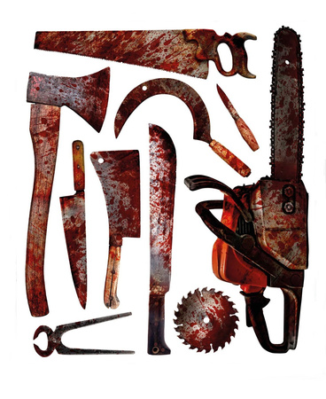 NAKLEJKI NA STÓŁ KRWAWE NARZĘDZIA 70X80 CM