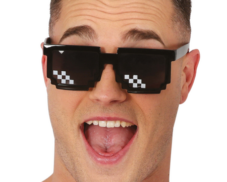 OKULARY PIKSELOWE CZARNE