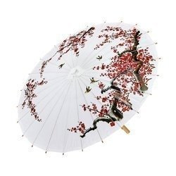 ORIENTALNY PARASOL CHINKI BIAŁY