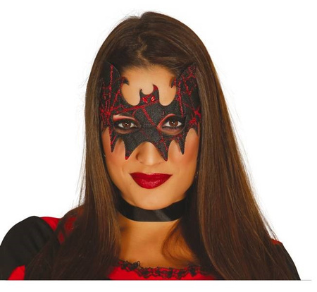 MASKA NIETOPERZ CZARNO CZERWONA