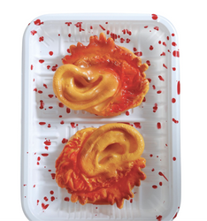 DEKORACJA TACA HALLOWEEN Z USZAMI 18X13 CM