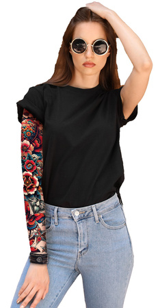 RĘKAWY TATUAŻ KWIATY WIELOKOLOROWY