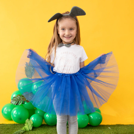 SPÓDNICZKA TIULOWA NIEBIESKA 30CM