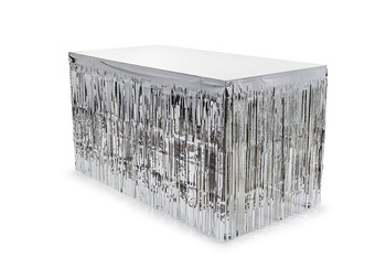 SKIRTING FOLIOWY Z FRĘDZLAMI SREBRNY 300 X 80 C