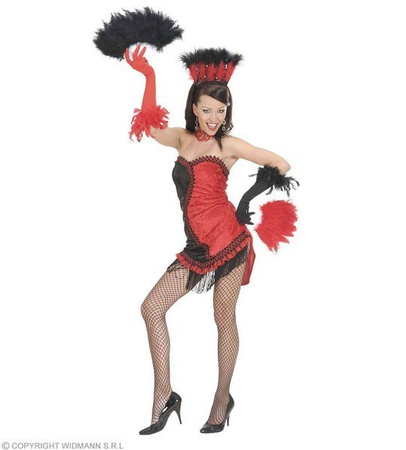 RĘKAWICZKI CZERWONE Z PIÓRAMI