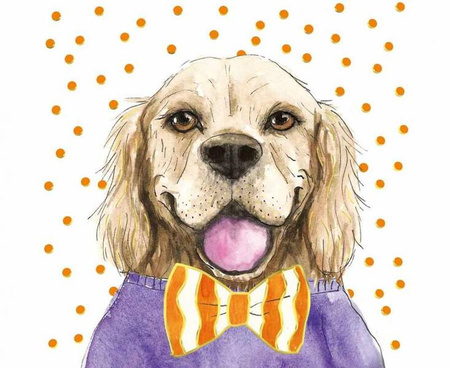 Kartka urodzinowa z pieskiem 1 szt.