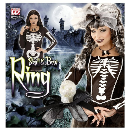 PIERŚCIONEK BROKATOWY SZKIELETOR 