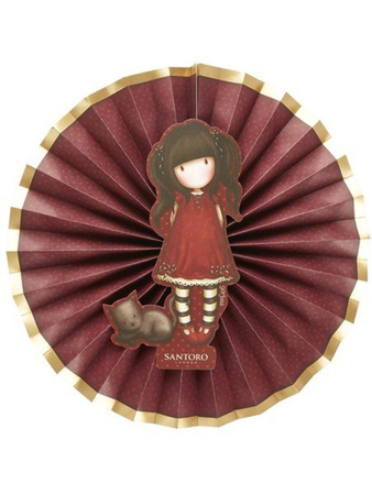 Santoro Gorjuss Ruby Paper Fans, Red