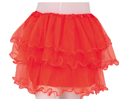 SPÓDNICZKA DZIEWCZĘCA TUTU CZERWONA TIUL 32 CM