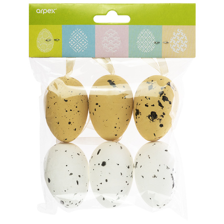 JAJKA NAKRAPIANE Z ZAWIESZKAMI 6 SZT. WIELKANOC