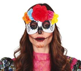 MASKA LA CATRINA Z KWIATAMI