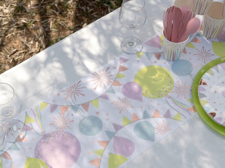 BIEŻNIK URODZINOWY HAPPY BIRTHDAY BALONIKI 28X300 CM