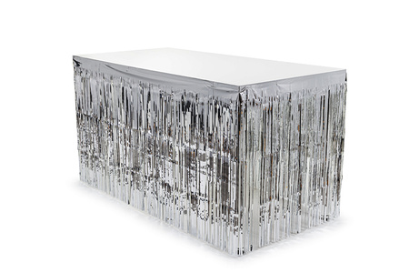 SKIRTING FOLIOWY Z FRĘDZLAMI SREBRNY 300 X 80 C