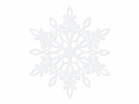 Dekoracje papierowe Śnieżynka, biały, 13cm (1 karton / 50 op.) (1 op. / 10 szt.)