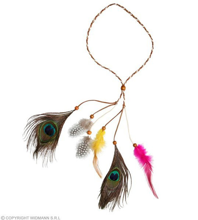 OPASKA INDIAŃSKA Z PAWIM PIÓREM