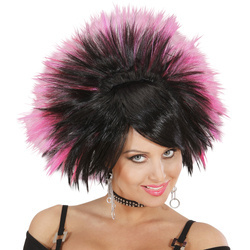 PERUKA KRÓLOWA ROCK CZARNORÓŻOWA