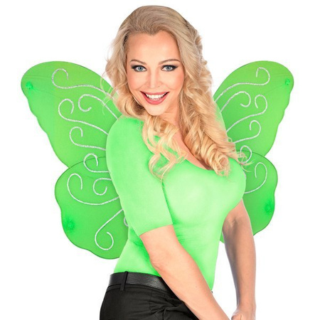 SKRZYDŁA MOTYLA ZIELONE BŁYSZCZĄCE