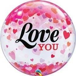BALON FOLIOWY OKRĄGŁY W SERDUSZKA