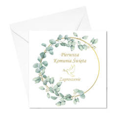 ZAPROSZENIE NA KOMUNIĘ ŚWIĘTĄ ZŁOTY GOŁĄB 6 SZT
