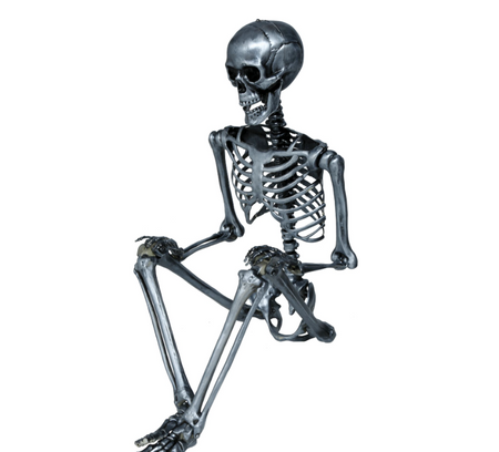 SZKIELET KOŚCIOTRUP 160 CM SREBRNY
