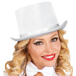KAPELUSZ CYLINDER BIAŁY