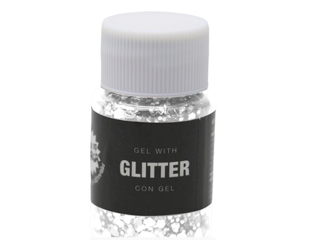 ŻEL Z BROKATEM BIAŁY 20 G 