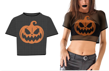 KOSZULKA Z SIATKI DYNIA HALLOWEEN