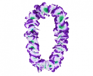 NASZYJNIK HAWAJSKI FIOLETOWO-BIAŁY