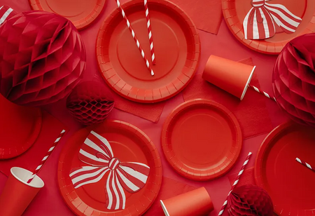 OBRUS CZERWONY 137 X 183 CM