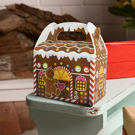 PAPIEROWE DOMKI NA UPOMINKI 2 SZT ŚWIĄTECZNE