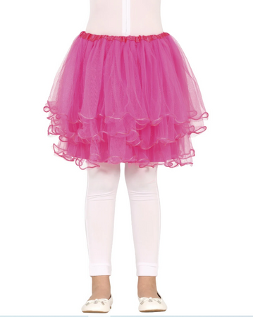 SPÓDNICZKA DZIEWCZĘCA TUTU FUKSJA RÓŻOWA TIUL 32 CM