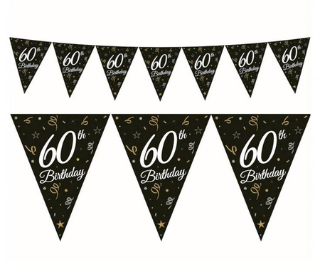 GIRLANDA PAPIEROWA 60TH BIRTHDAY