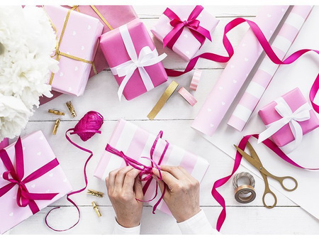 WSTĄŻKA RAFIA 5mm/10m C. RÓŻ