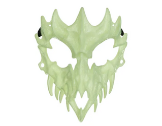 MASKA CZASZKA ŚWIECĄCA W CIEMNOŚCI 14.5 X 18 CM