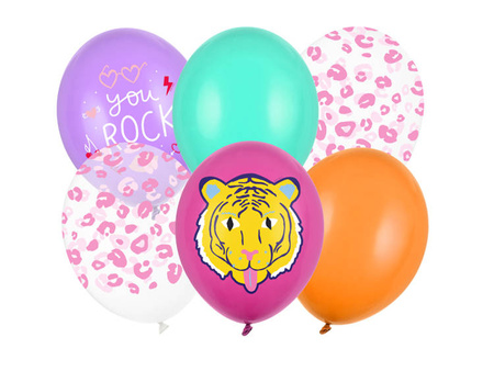 BALONY LATEKSOWE YOU ROCK TYGRYS 30 CM 6 SZT