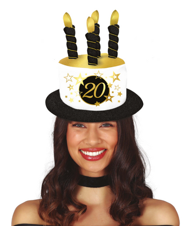 KAPELUSZ ŚWIECZKI NA 20 URODZINY