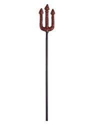 WIDŁY DIABLICY CZERWONE BROKATOWE 54 CM