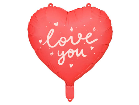 BALON FOLIOWY SERCE I LOVE YOU 45 CM