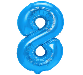 BALON FOLIOWY CYFRA 8 CIEMNONIEBIESKI 100 CM