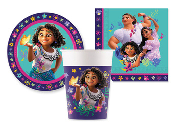 ZESTAW ENCANTO TALERZYKI+ KUBECZKI+ SERWETKI