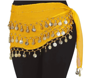 SPÓDNICZKA TANCERKI BRZUCHA ŻÓŁTA