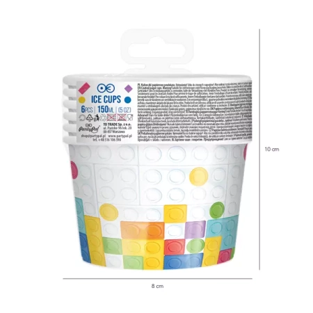 KUBEK DO LODÓW KLOCKI 6 SZT.