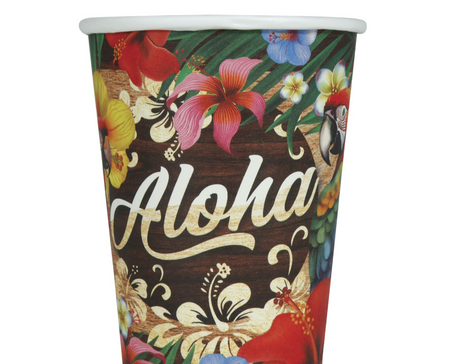 KUBECZKI PAPIEROWE ALOHA 6 SZT 240 ML